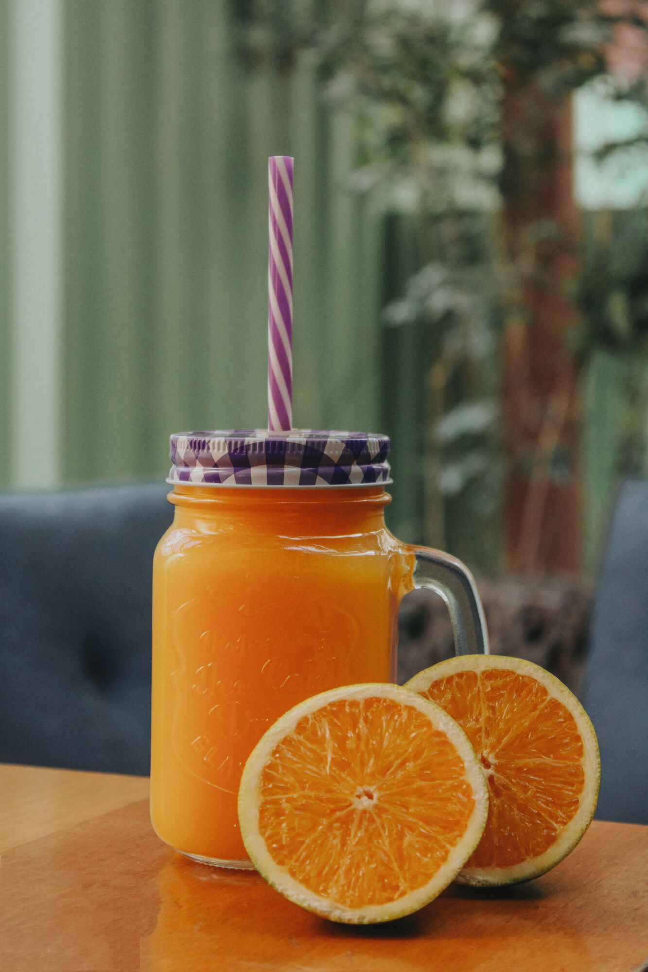 Um suco de morango refrescante